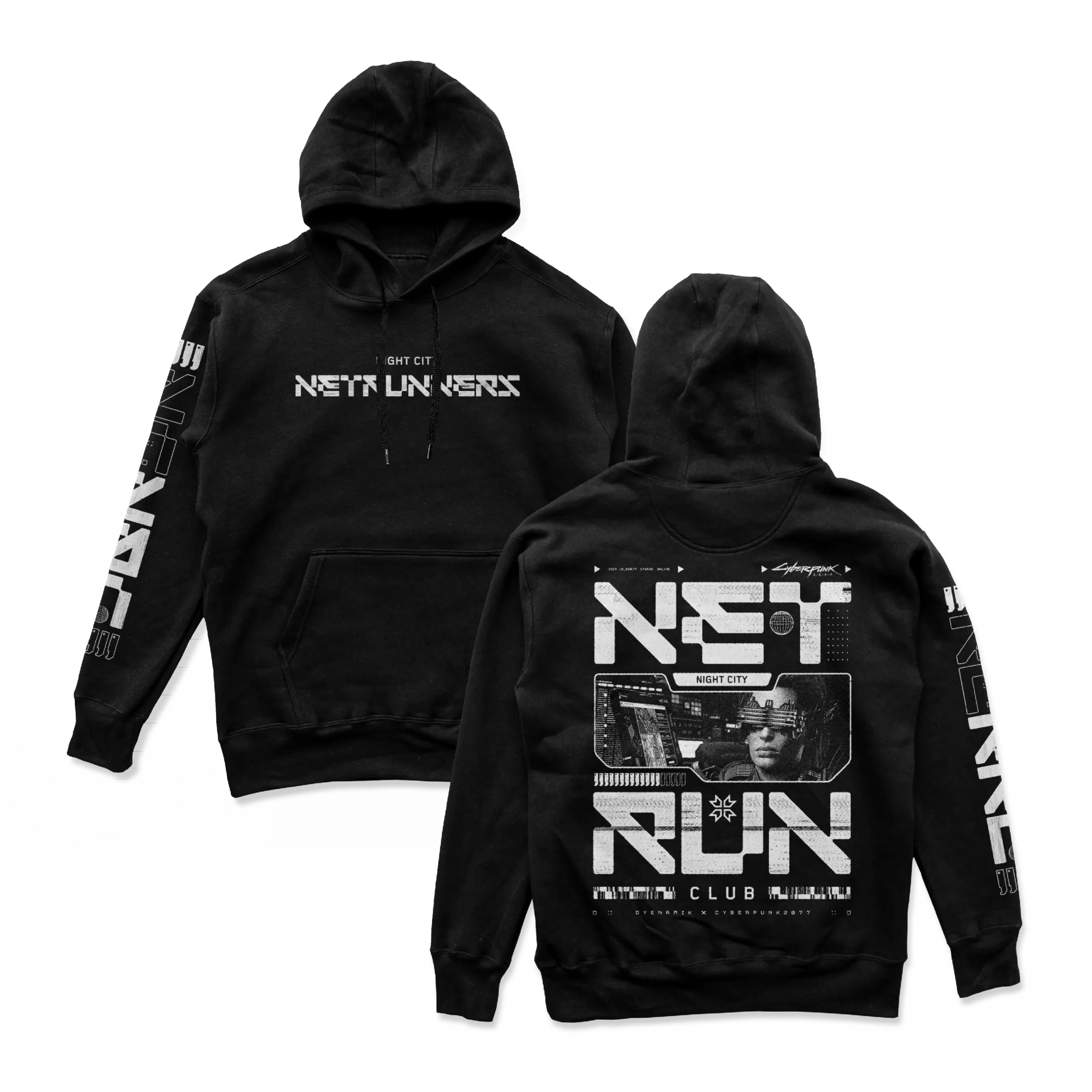 Cyberpunk 2077 - Net Run Club Hoodie White