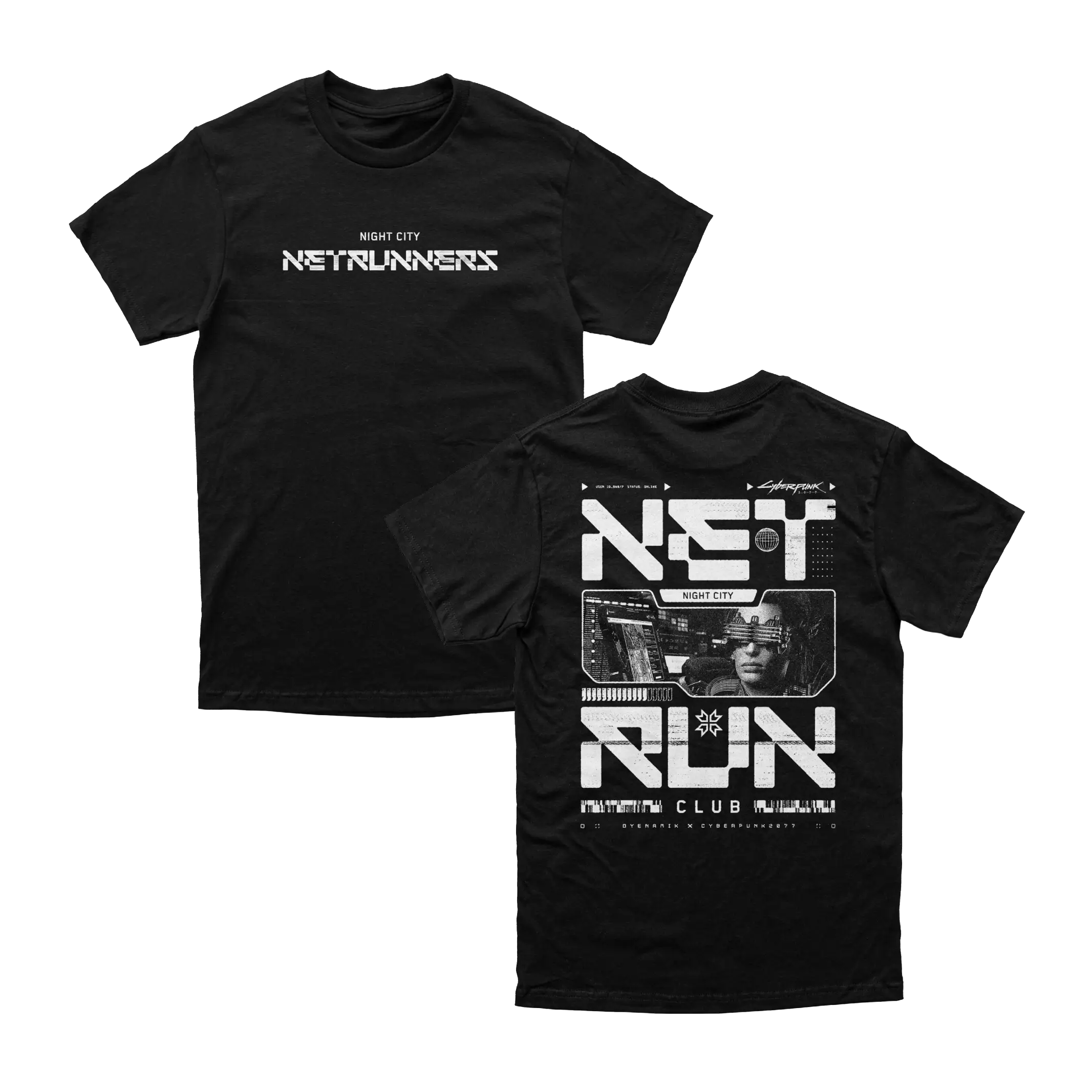 Cyberpunk 2077 - Net Run Club Tee (B) White