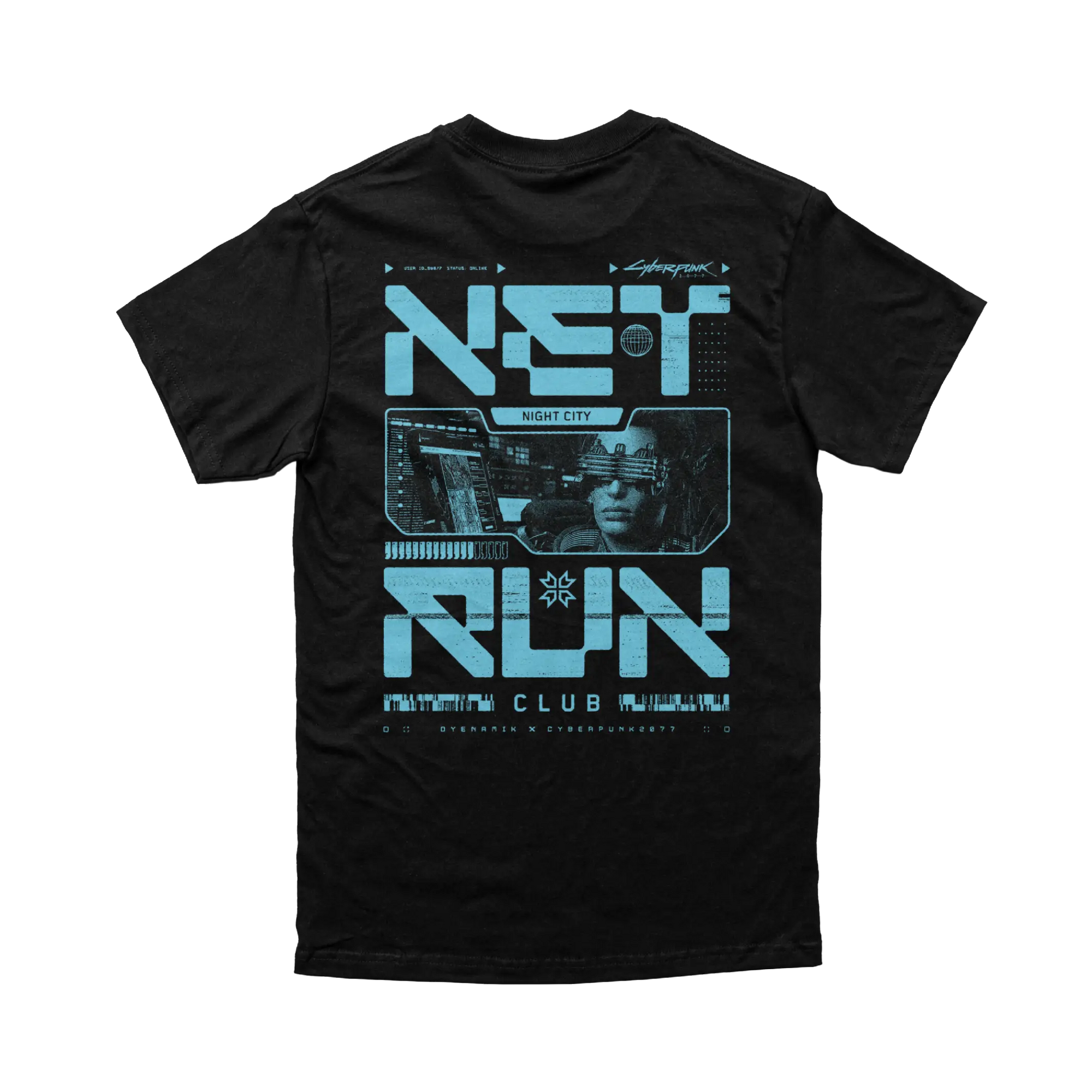 Cyberpunk 2077 - Net Run Club Tee (B) Blue