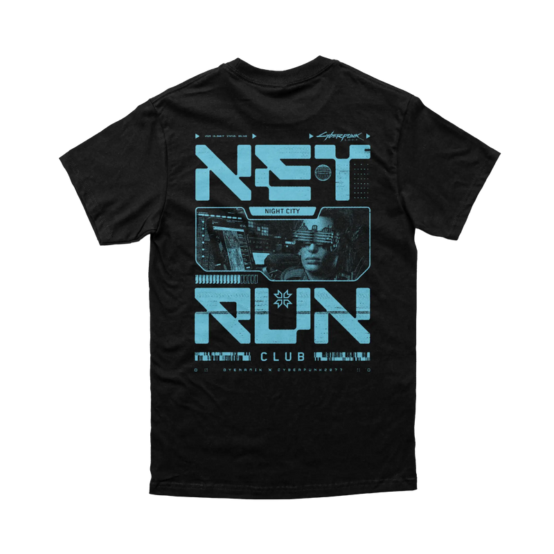 Cyberpunk 2077 - Net Run Club Tee (B) Blue