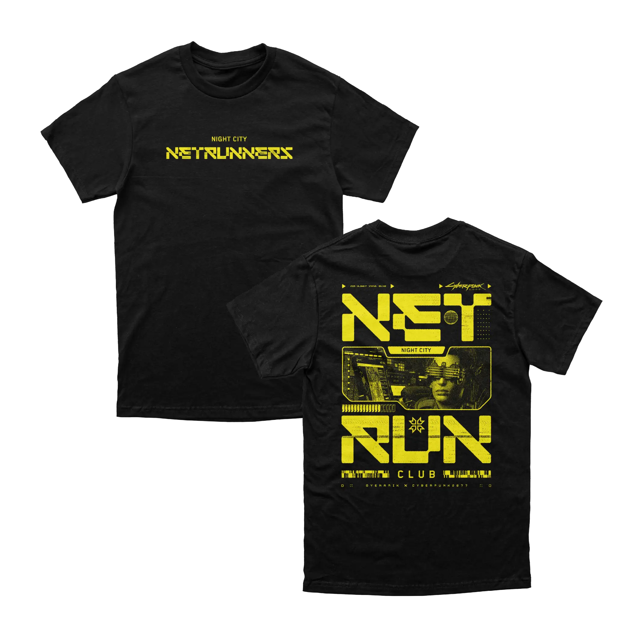 Cyberpunk 2077 - Net Run Club Tee (B) Yellow