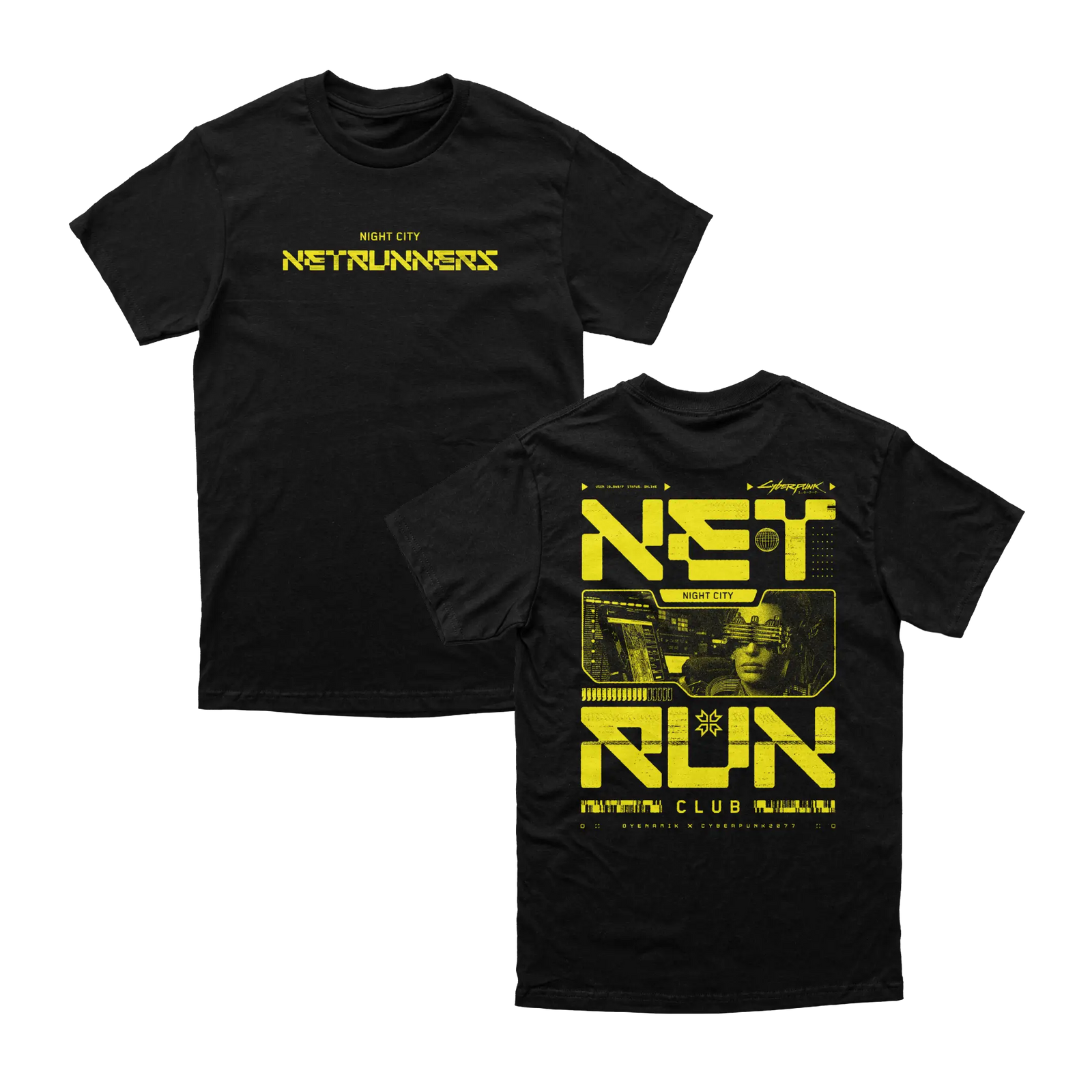 Cyberpunk 2077 - Net Run Club Tee (B) Yellow