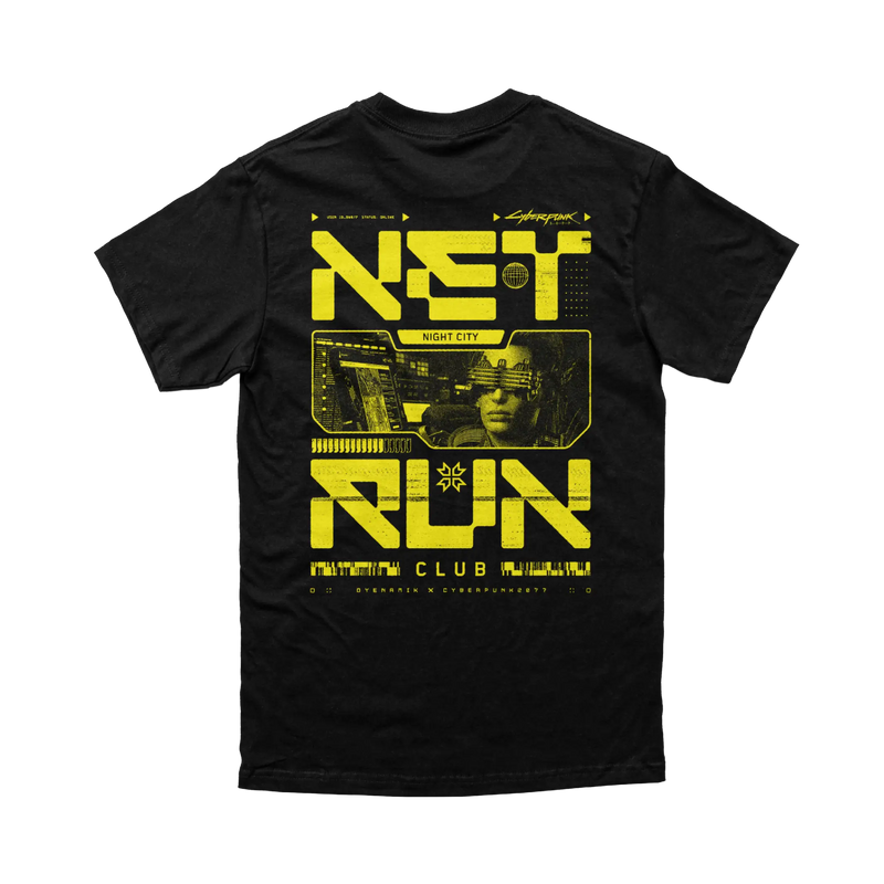 Cyberpunk 2077 - Net Run Club Tee (B) Yellow