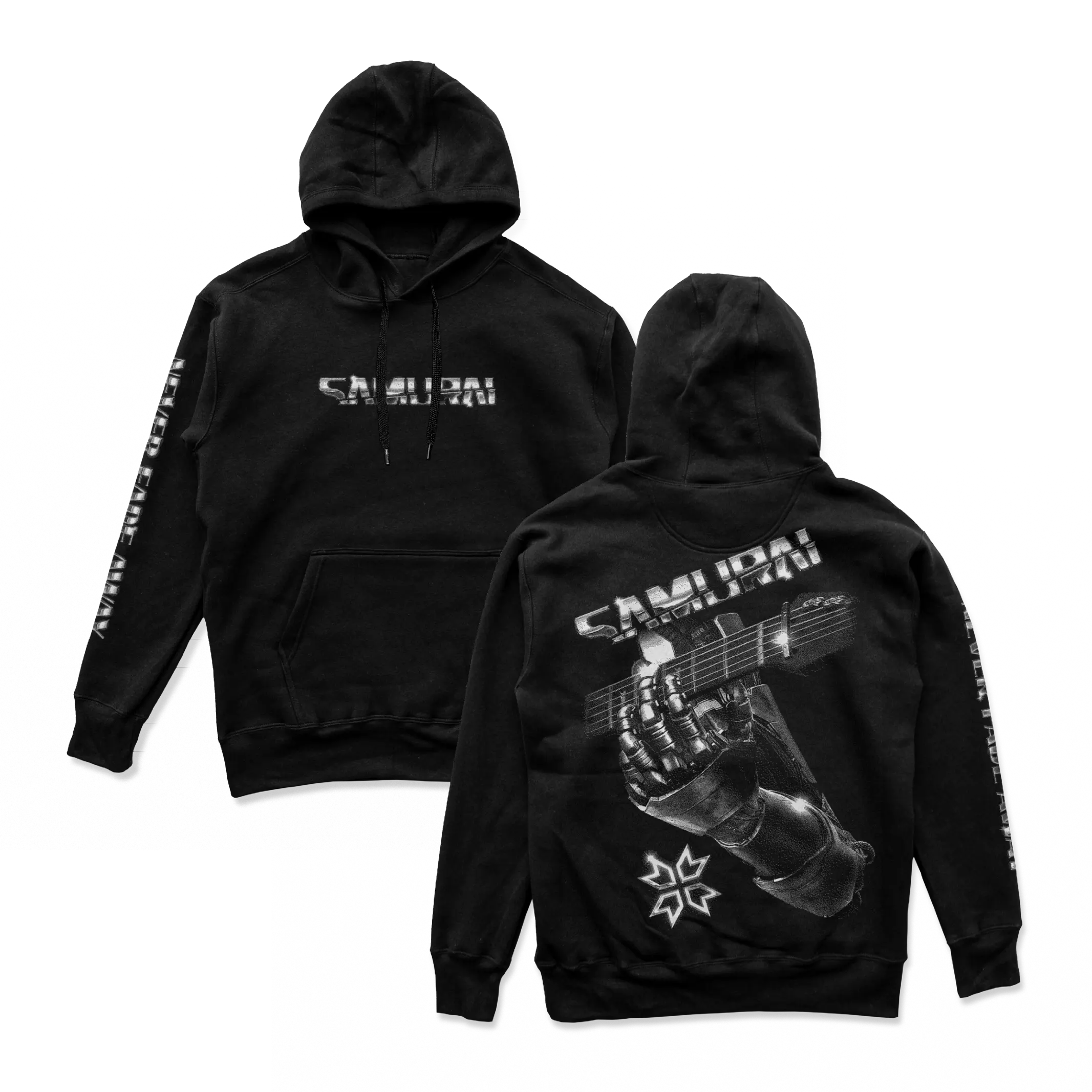 Cyberpunk 2077 - Samurai Retro Band Hoodie Silver