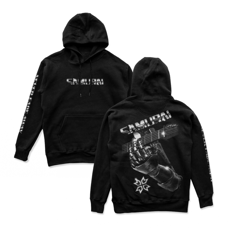 Cyberpunk 2077 - Samurai Retro Band Hoodie Silver