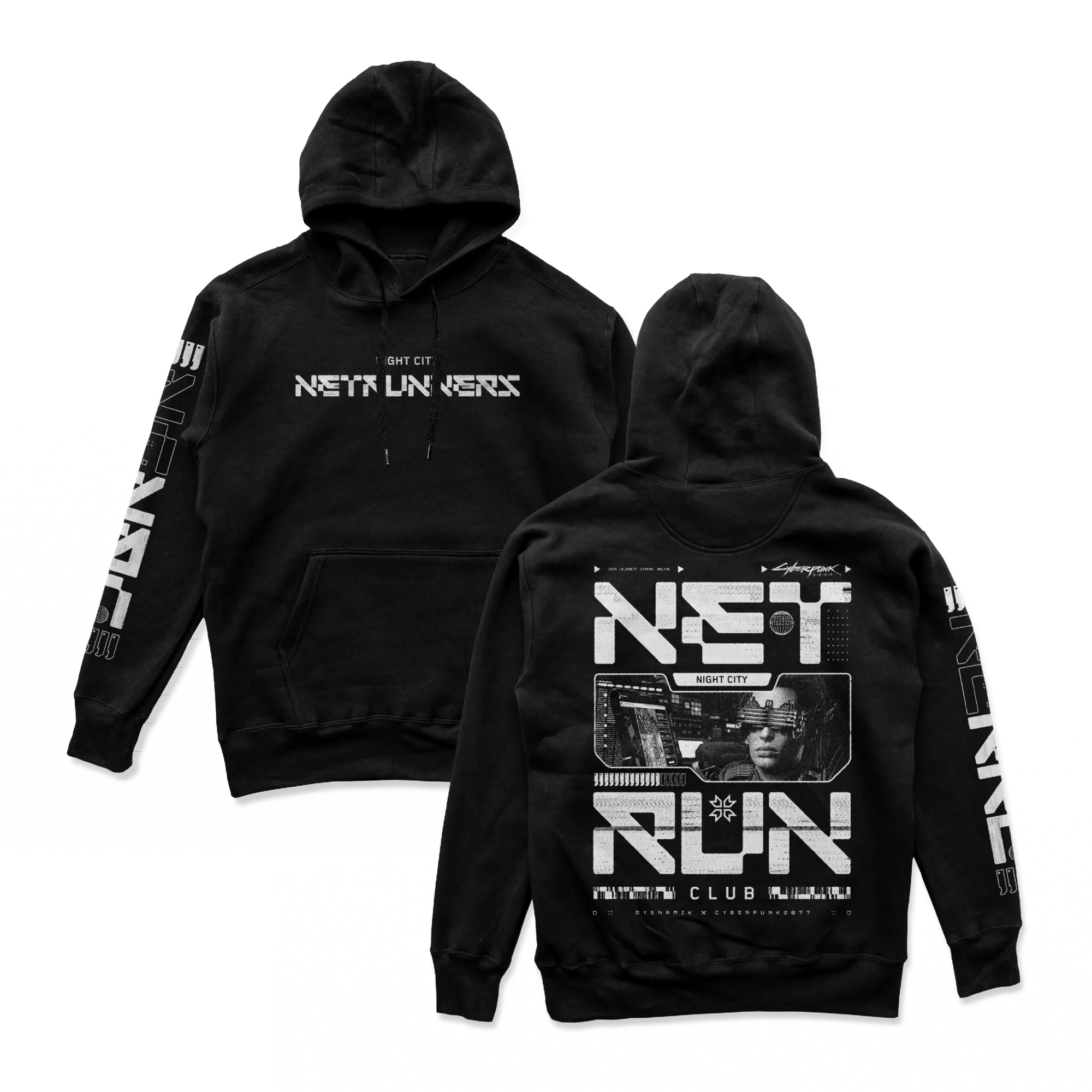 Cyberpunk 2077 - Net Run Club Hoodie White