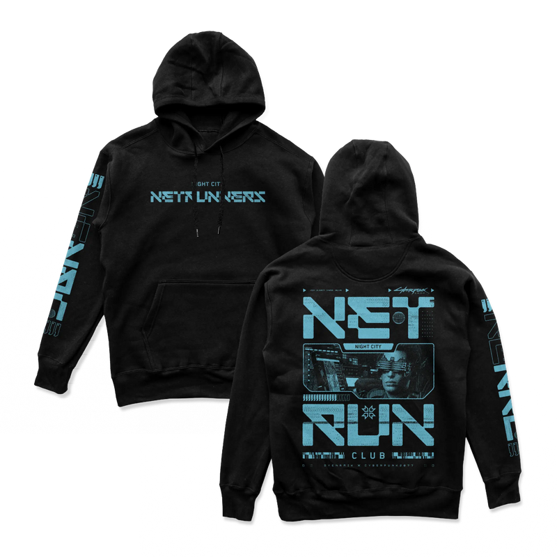 Cyberpunk 2077 - Net Run Club Hoodie Blue