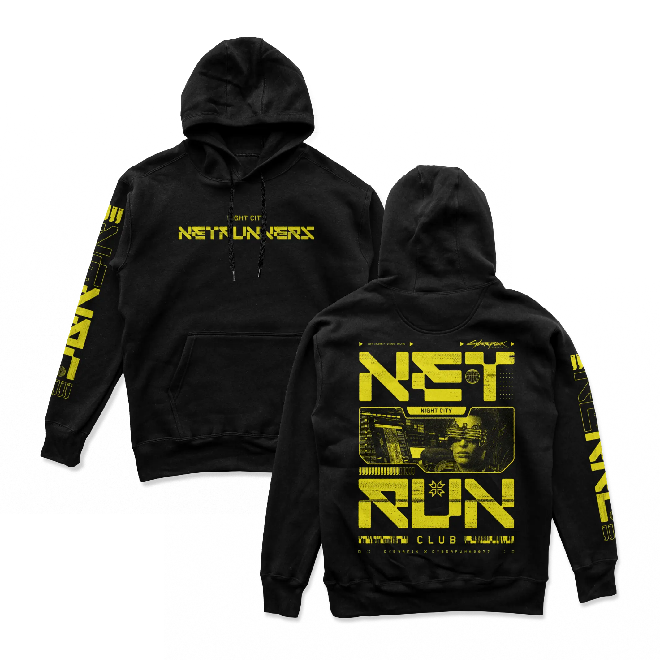 Cyberpunk 2077 - Net Run Club Hoodie Yellow