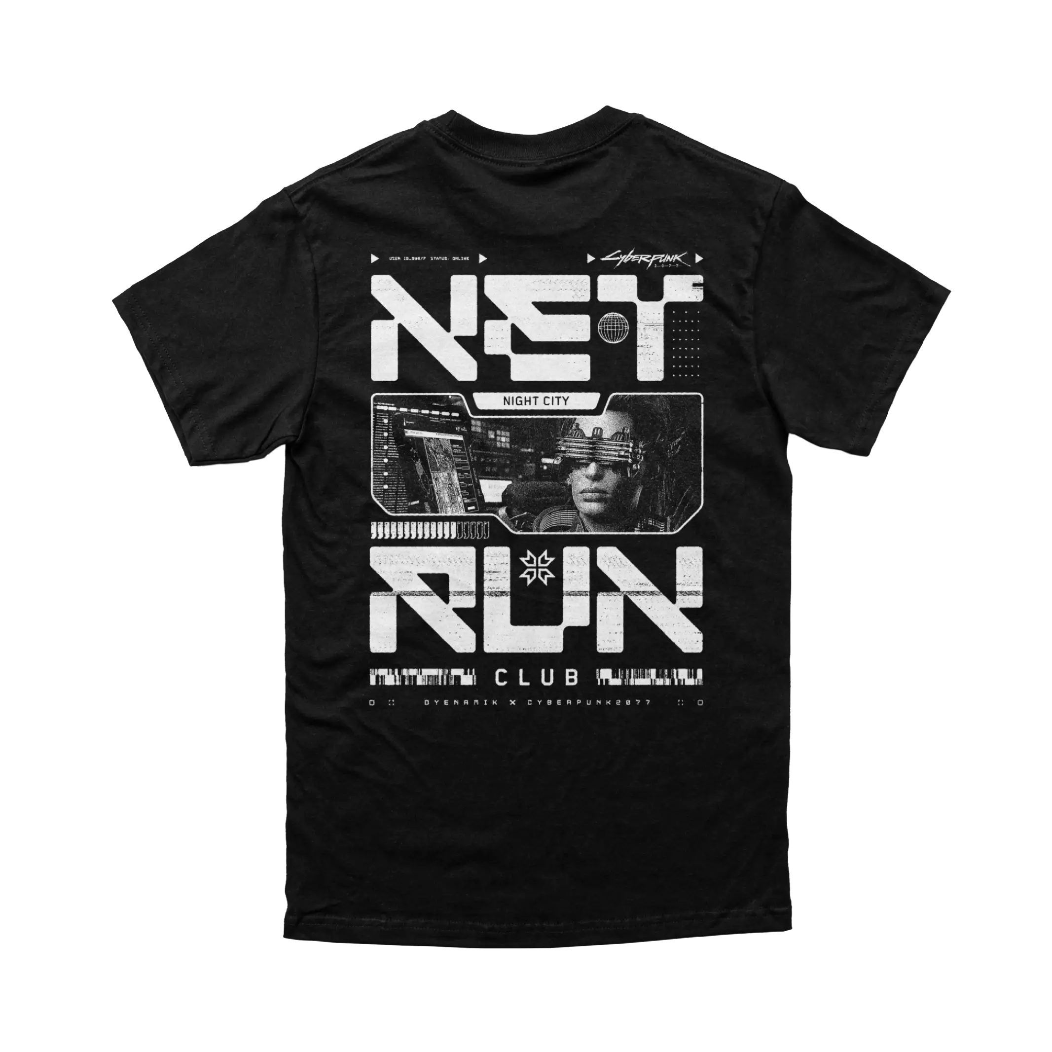 Cyberpunk 2077 - Net Run Club Tee (B) White