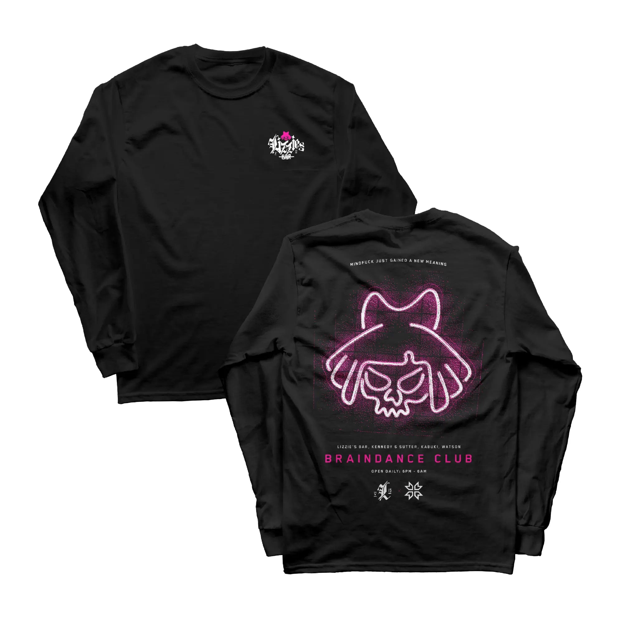 Cyberpunk 2077 - Lizzie's Bar Souvenir LS Tee | Official Cyberpunk 2077 - Lizzie's Bar Souvenir LS Tee | Official