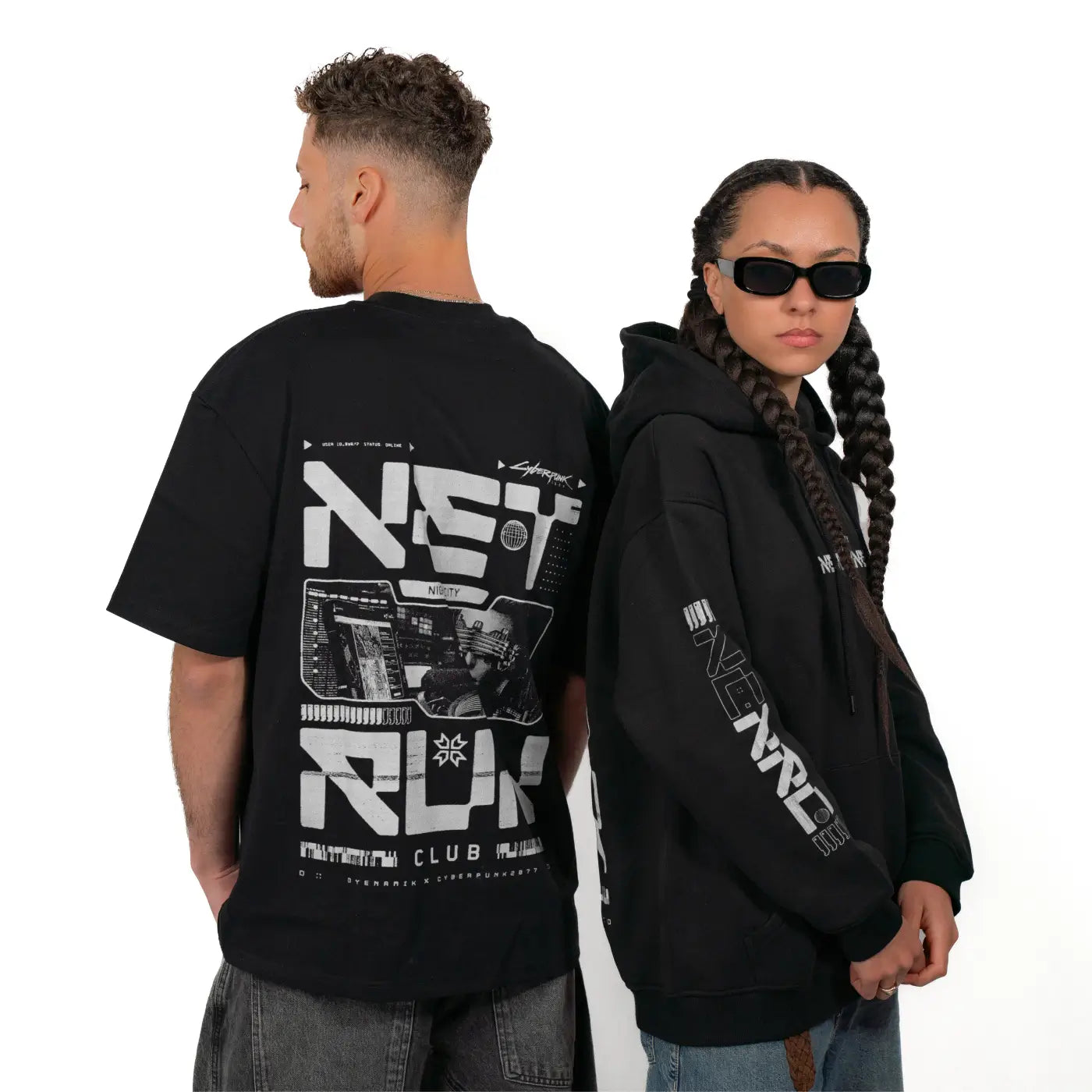 Cyberpunk 2077 - Net Run Club Tee (B) White